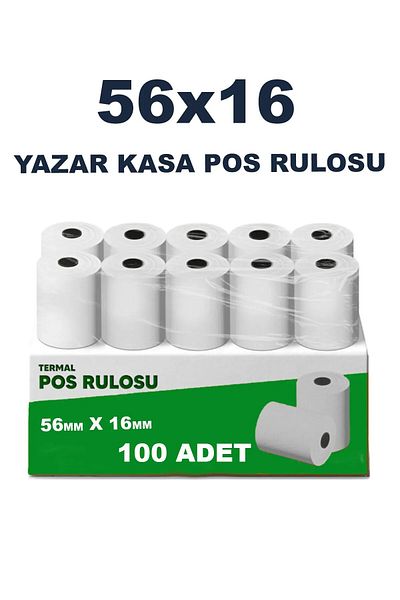 Merwish 56mm X 16m Thermal Pos Roll Paper Compatible for Thermal Printer and Cash Register Clear Permanent Printing 10 Pcs
