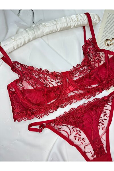 ROZENİN LINGERIE Σετ σουτιέν με δαντέλα μεγάλου μεγέθους