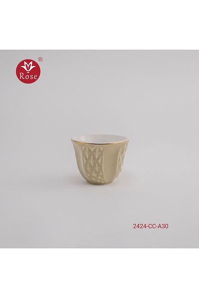 Rose CR-2424-12-Piece Rose Porcelain Arabic Coffee Cup Set