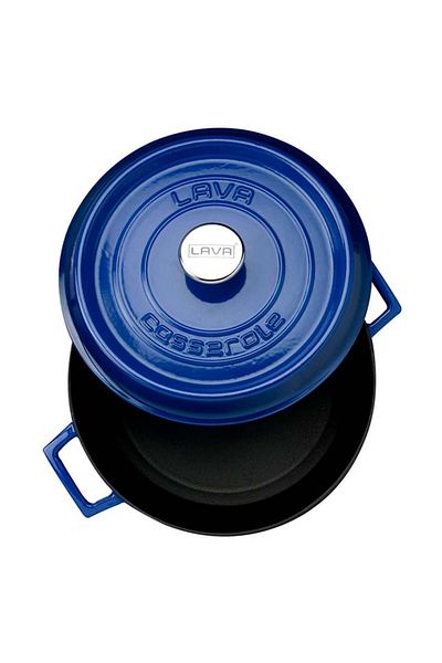 Lava Round Pot 28 Cm Trendy Blue Fma04442