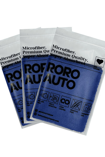 roro auto Roro Auto Fuji 3'lü Mikrofiber Araç Kurulama ve Oto Temizlik Bezi  ...