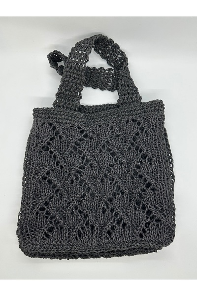 Creative Box Kegat ipliginden şiş el örgülü ajurlu desenli canta