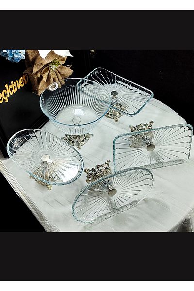 SEÇKİNEV Elegant Cast Leg 5 Piece Silver Presentation Set