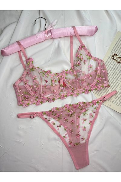 ROZENİN LINGERIE Σετ σουτιέν με δαντέλα μεγάλου μεγέθους