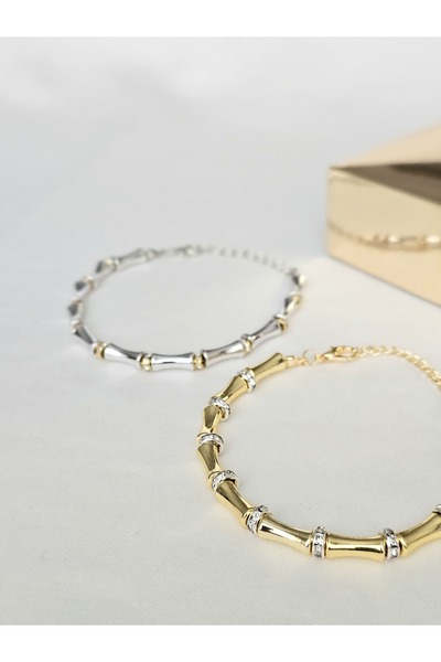 Roya Happiness ZİRKON TAŞLI KEMİK BİLEKLİK ÇELİK BİLEKLİK KARARMAZ KADIN BİLEKLİK SEVGİLİYE HEDİYE SERENAY BİLEKLİK