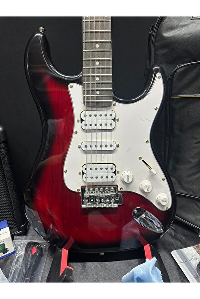 müzikhane Elektro Gitar Seti(Gitar-Amfi-Askı-Kapo-Tuner-Kılıf-Kablo-Pena-Yedek Takım Tel)