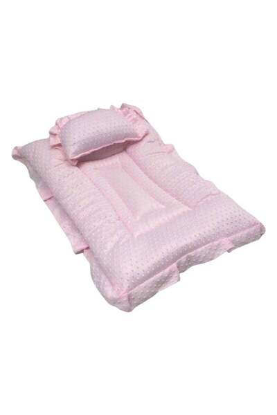 BabyCara سرير أطفال مع وسادة مرتبة سميكة للأطفال حديثي الولادة 80 × 55 سم