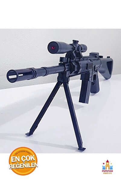 PapatyamPartiEvi Nişancı Tüfeği Oyuncak Dürbünlü Kanas Silah - Lazerli Boncuk...