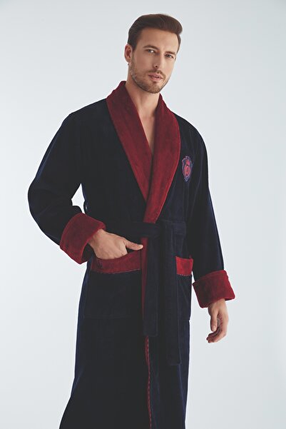 Nuşa Ns Embroidered Curly Bamboo Cotton Bathrobe
