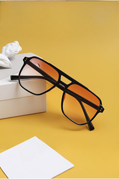 BAPPİR Yeni Sezon Turuncu Camlı Unisex Güneş Gözlüğü