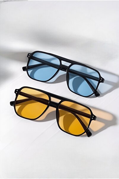 BAPPİR New Season Colorful Glass Unisex Set of 2 Sunglasses