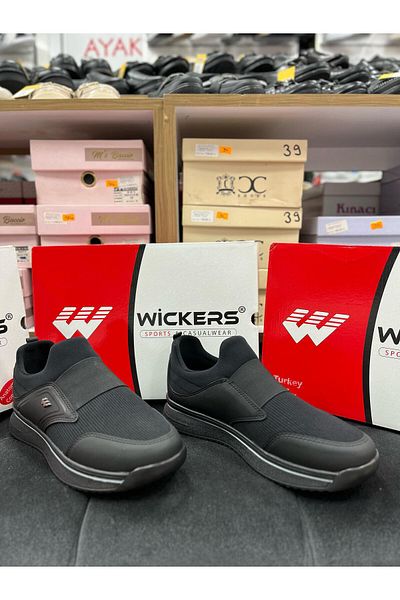 Wickers Wickers 2628 Black-Smoked Men's Sports Shoes