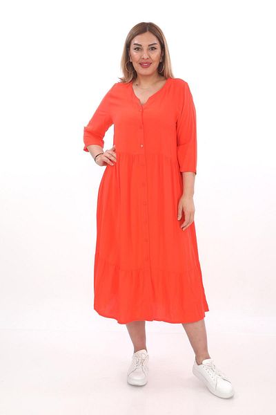 Zedd+ Plus 24249 Orange Dress