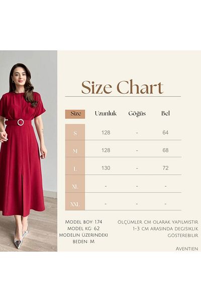 Aventien Rochie midi plisată cu deschidere detaliată cu centură