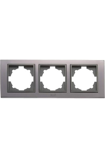 Mu Art Elbi Zena Platinum Black Pearl Smoked 3-Piece Frame