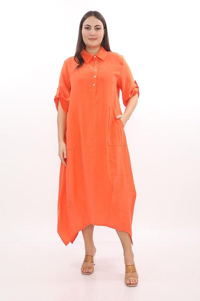 Zedd+ Plus 23264 Orange Dress