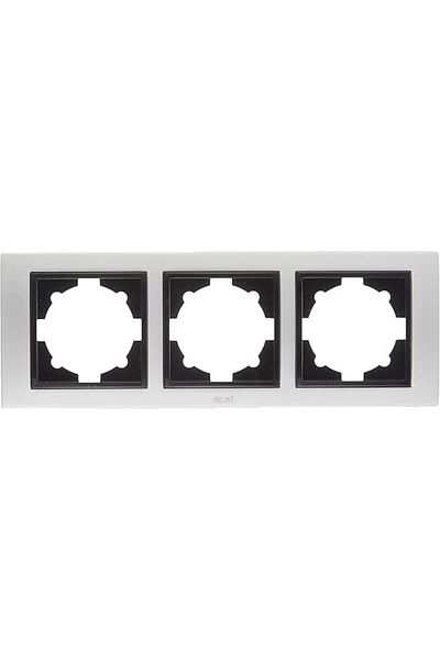 Mu Art Elbi Zena Platinum Matte Chrome Black 3-Piece Frame