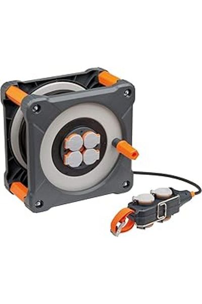 Mu Art Brennenstuhl Proffesional-Line Impact Protected 4X4-Way 50+5 Meter with Reel