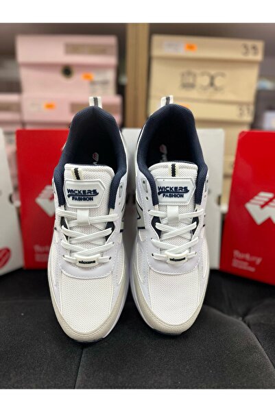 Wickers Wickers 2813 White-Ice-Dark Blue Men's Sports Shoes