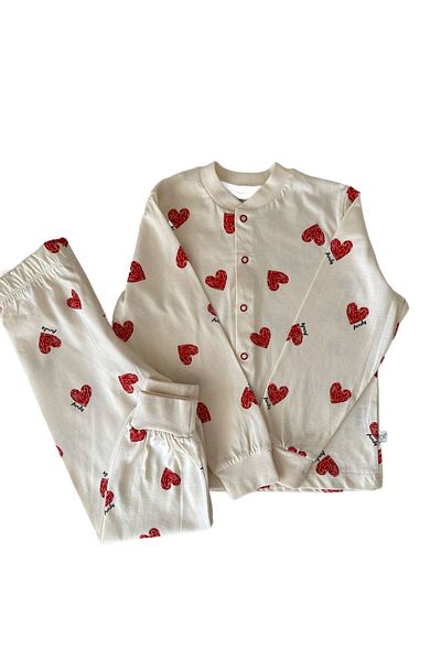 tutasteegiyim Girl's Heart Pajama Set