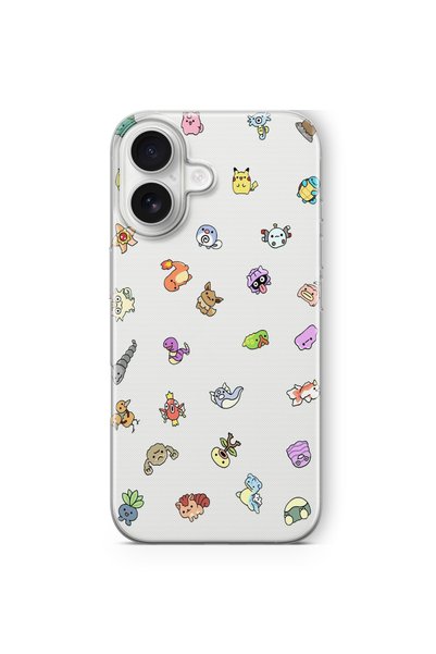 Multitronic iPhone 16 Compatible Pokemon Design Printed Transparent Case