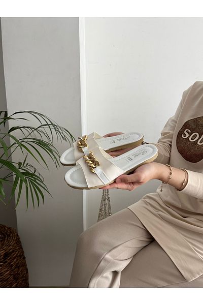 Behtah Kundura Γυναικείες Παντόφλες Αλυσίδας Παντόφλες εξωτερικού χώρου και σπιτιού