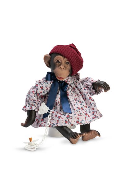 Asivil S.L. Reborn Monkey with Diaper, Little Red Riding Hood Dress and Pacifier
