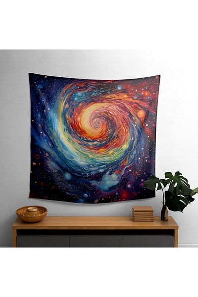 PaintedAnarchy Modern Star Map Printed Wall Throw Blanket - 100% Polyester Front, Cotton Back - Vibrant Colors