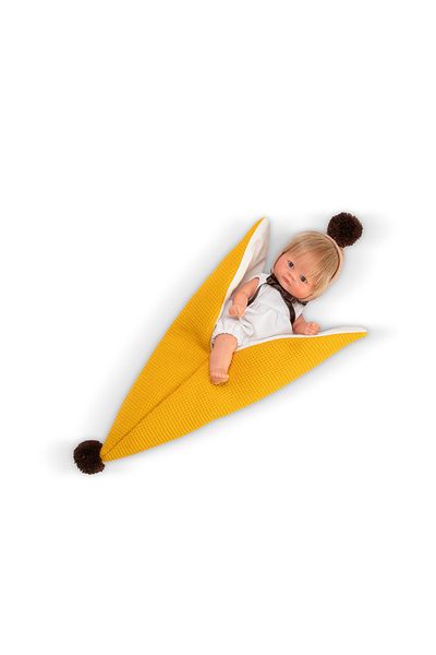 Asivil S.L. Candy Doll With Hat And Banana Blanket 20cm