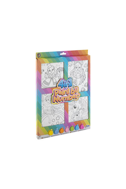 Moxy Set creativ Picteaza pe numere pentru fete,  4 in 1