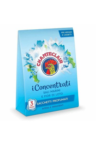 chante clair Set 3 Saculeti parfumati, odorizant dulap haine, Saruri Marine si Flori de Lotus, 3 x 12 g