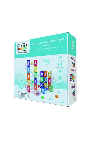 Clicstoys Magnetic Set Ball Circuit Compact 60 Pieces, Cleverclixx