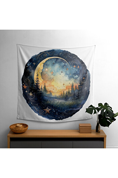 PaintedAnarchy غطاء حائط مطبوع عليه خريطة النجوم السماوية - 100% قطن من الخلف...