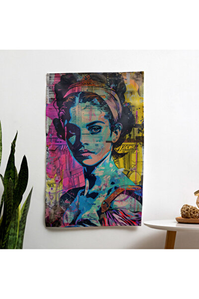 PaintedAnarchy Neoclassical Portrait Pop Art Wall Drape - 100% Cotton Back, P...