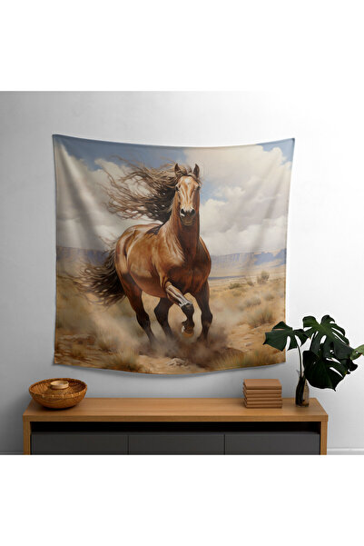 PaintedAnarchy غطاء سرير Wild Mustang Majesty مصنوع من القطن بنسبة 100% من ال...