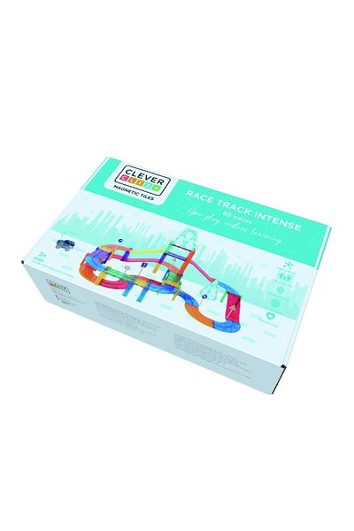 Clicstoys Magnetic game Race track 65 pieces, Cleverclixx