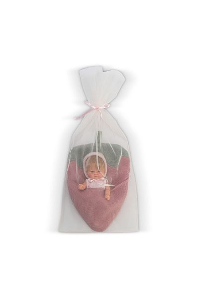 Asivil S.L. Candy Doll With Pink Hat And Strawberry Blanket 20cm