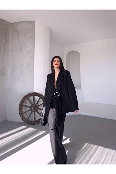 Ekim Store Double Blazer Suit with Shawl Detail