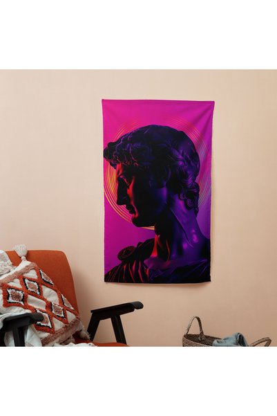 PaintedAnarchy Neon Classism and Popart Fabric Wall Art Throw - Bedroom, Living Room, and Dorm Decor