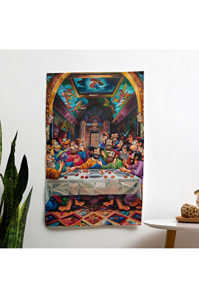 PaintedAnarchy Classic Pop Art the Last Supper Wall Drape - Vibrant Colors, M...