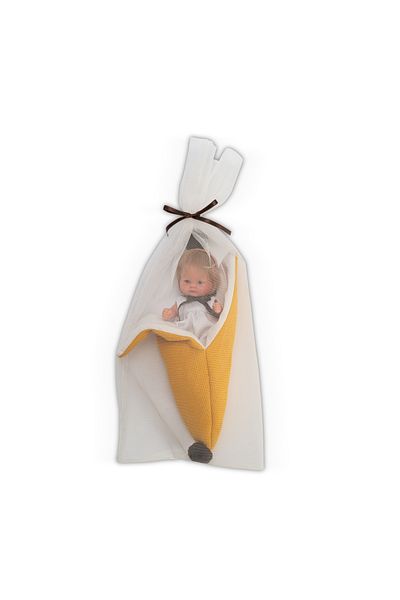Asivil S.L. Candy Doll With Hat And Banana Blanket 20cm