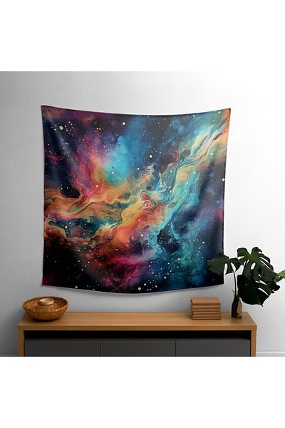 PaintedAnarchy Modern Vibrant Colors - 100% Cotton Blanket - Celestial Star Map