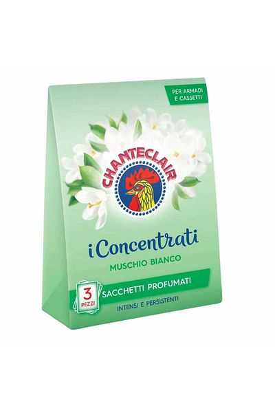 chante clair Set Saculeti Parfumati Chanteclair Muschio Bianco, 3 x 12 g, pentru dulap, sifonier