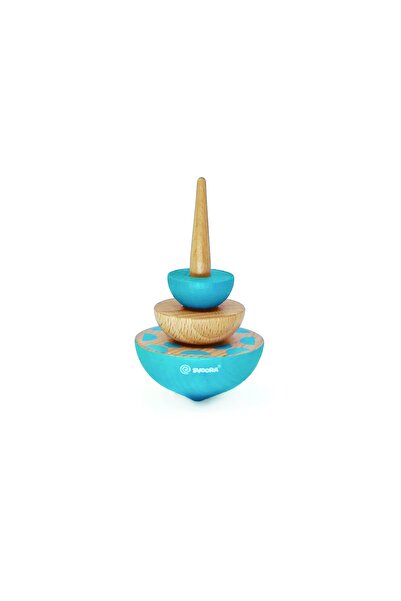 Svoora Titirez din lemn Geom albastru, Svoora, jucarie educationala