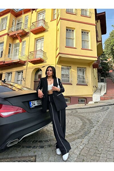 Ekim Store Csíkos Oversize dupla blézer szett