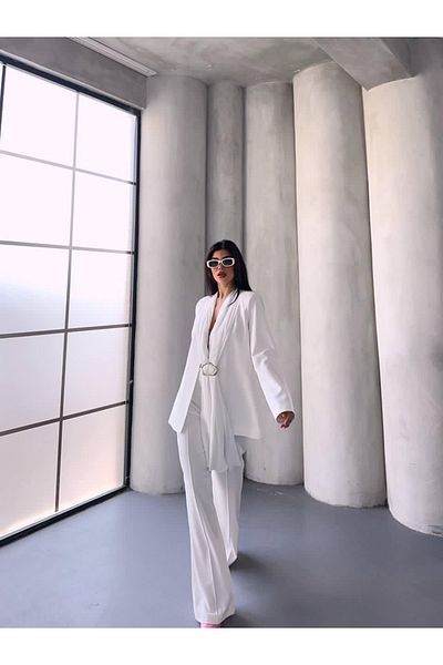 Ekim Store Double Blazer Suit with Shawl Detail