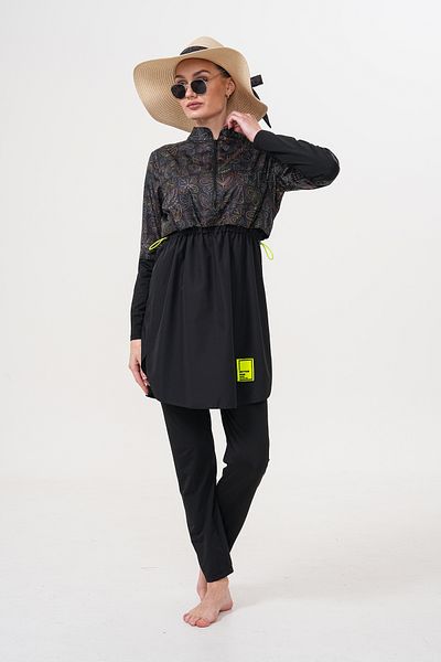 MAG FASHİON 4-Piece Hijab Swimsuit with Gilet Full Covered Hijab Swimsuit Plus Size Burkini