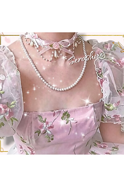 Serashine Fransız Fairycore coquette yenitrend kolye