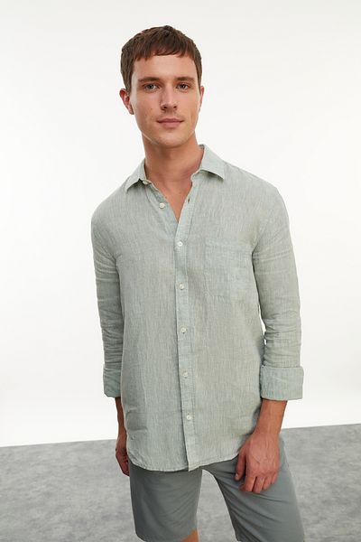 Mudo Regular Fit Linen Shirt with Pockets