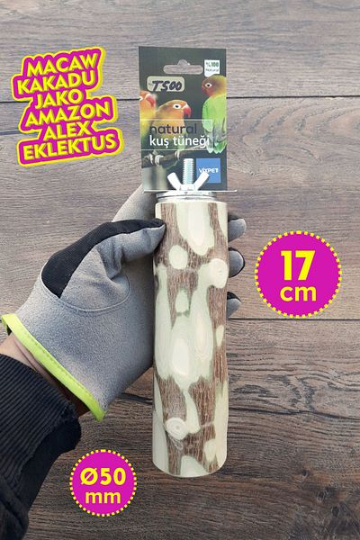 Vixpet Venty 17 cm / Ø 50 mm Natural Parrot Perch |   Macaw, Cockatoo, Jako, Amazon, Eklektus |   T500